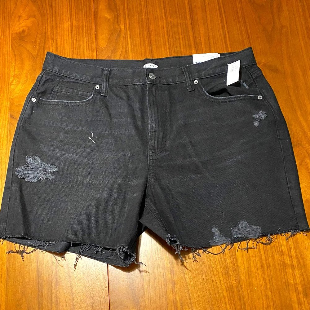 Old Navy black denim shorts